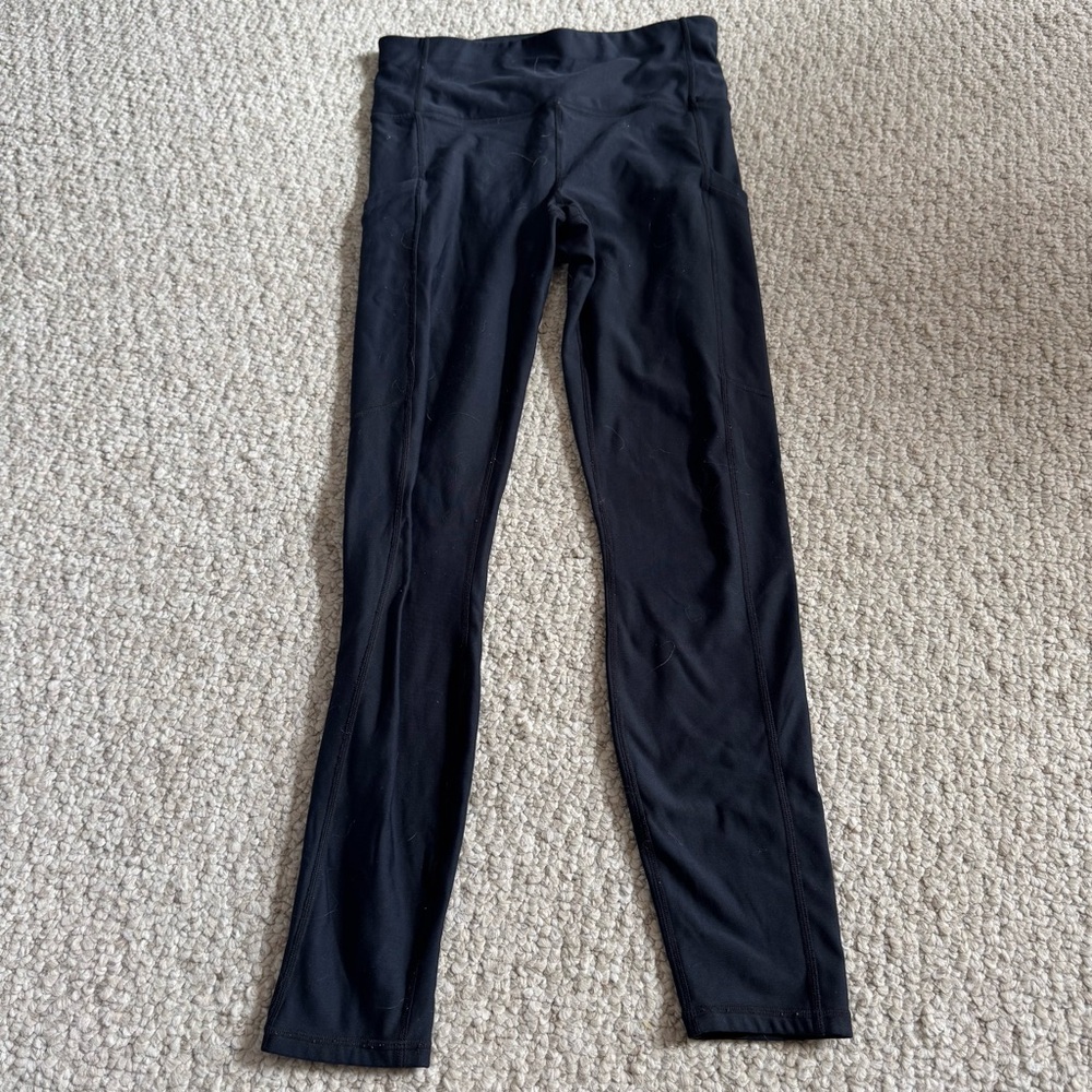 Fabletics Fleece Lined Black Leggings
